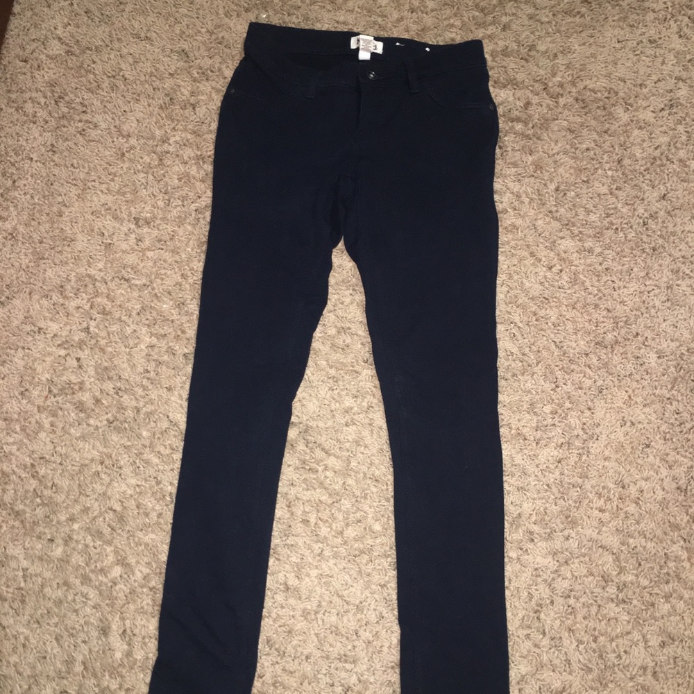 Navy blue stretchy pants
